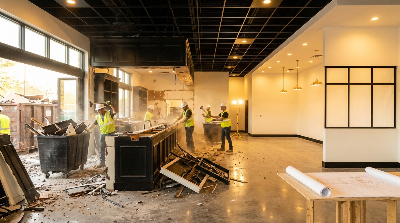 How demolition and hauling services reshape restaurant spaces