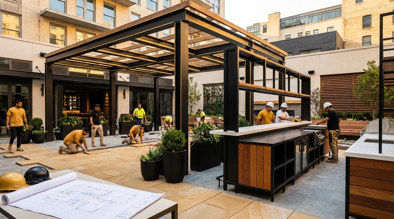 How GK Construction Solutions Builds Better Restaurant Patios